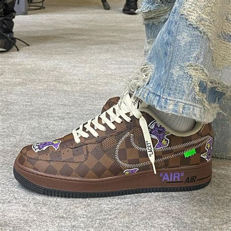 nike x louis vuitton monogram air force 1 sneakers|af1 louis vuitton price.